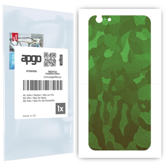 Folia naklejka skórka strukturalna na TYŁ do Apple iPhone 6s -  Moro | Camo Zielony - apgo SKINS apgo