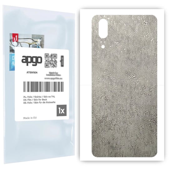 Folia naklejka skórka strukturalna na TYŁ do Huawei P20 -  Beton - apgo SKINS apgo