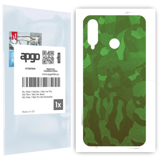 Folia naklejka skórka strukturalna na TYŁ do Huawei P30 lite -  Moro | Camo Zielony - apgo SKINS apgo