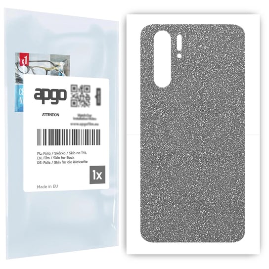 Folia naklejka skórka strukturalna na TYŁ do Huawei P30 Pro New Edition -  Brokat Srebrny - apgo SKINS apgo