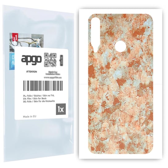 Folia naklejka skórka strukturalna na TYŁ do Huawei P40 lite E -  Kamień Piaskowiec - apgo SKINS apgo