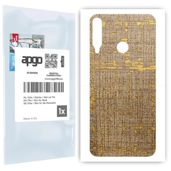 Folia naklejka skórka strukturalna na TYŁ do Huawei P40 lite E -  Tkanina Vintage - apgo SKINS apgo