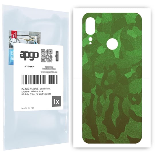 Folia naklejka skórka strukturalna na TYŁ do Motorola Moto E6 Plus -  Moro | Camo Zielony - apgo SKINS apgo