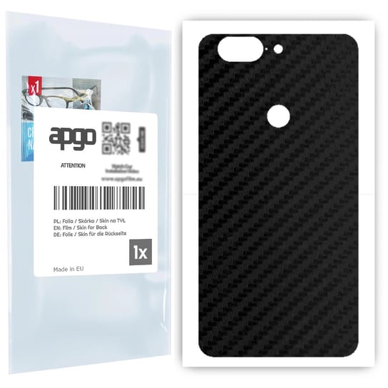 Folia naklejka skórka strukturalna na TYŁ do OnePlus 5T - Carbon - apgo SKINS apgo