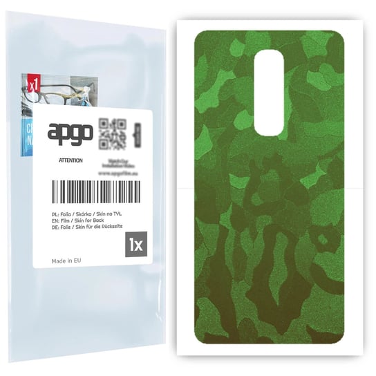 Folia naklejka skórka strukturalna na TYŁ do OnePlus 6 -  Moro | Camo Zielony - apgo SKINS apgo