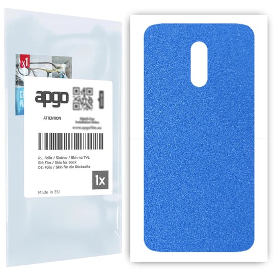 Folia naklejka skórka strukturalna na TYŁ do OnePlus 7 -  Niebieski Pastel Matowy Chropowaty Baranek - apgo SKINS apgo