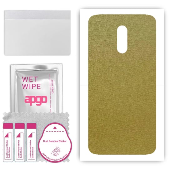 Folia naklejka skórka strukturalna na TYŁ do OnePlus 7 -  Skóra Oliwkowa - apgo SKINS apgo
