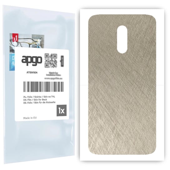 Folia naklejka skórka strukturalna na TYŁ do OnePlus 7 -  Tytan Srebrny - apgo SKINS apgo