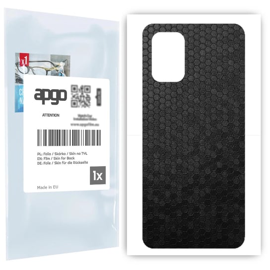 Folia naklejka skórka strukturalna na TYŁ do OnePlus 8T -  Plaster Miodu Czarny - apgo SKINS apgo