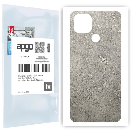 Folia naklejka skórka strukturalna na TYŁ do Oppo A15s -  Beton - apgo SKINS apgo