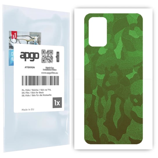 Folia naklejka skórka strukturalna na TYŁ do Samsung Galaxy A03S -  Moro | Camo Zielony - apgo SKINS apgo