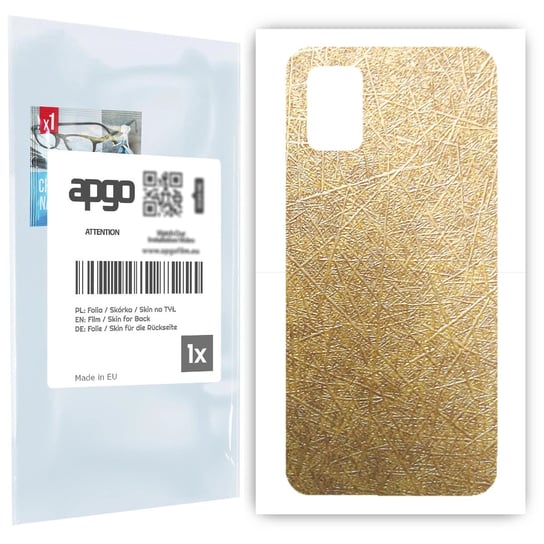 Folia naklejka skórka strukturalna na TYŁ do Samsung Galaxy A51 -  Tkanina Włókno - apgo SKINS apgo