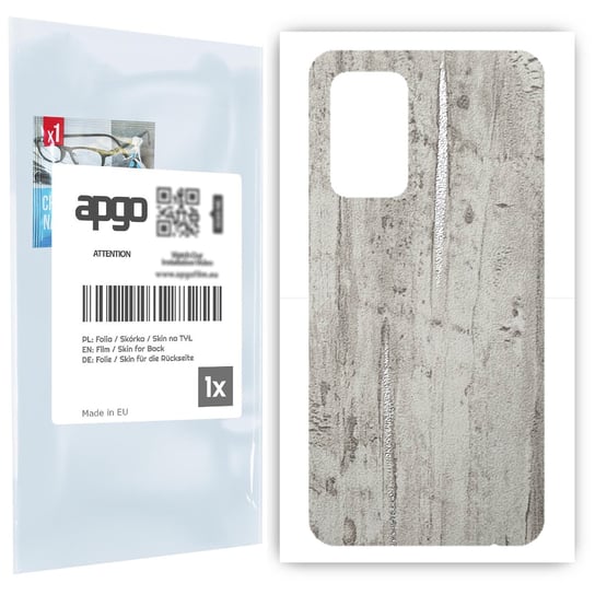 Folia naklejka skórka strukturalna na TYŁ do Samsung Galaxy A52 4G -  Beton Srebrne Paski - apgo SKINS apgo