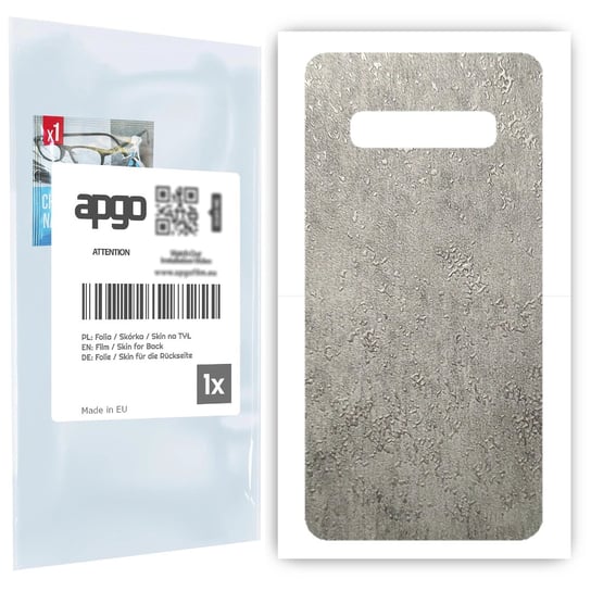 Folia naklejka skórka strukturalna na TYŁ do Samsung Galaxy S10 -  Beton - apgo SKINS apgo