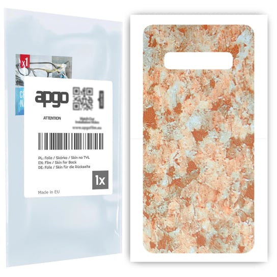 Folia naklejka skórka strukturalna na TYŁ do Samsung Galaxy S10 -  Kamień Piaskowiec - apgo SKINS apgo