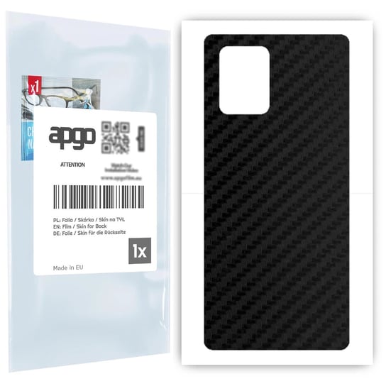 Folia naklejka skórka strukturalna na TYŁ do Samsung Galaxy S10 Lite - Carbon - apgo SKINS apgo