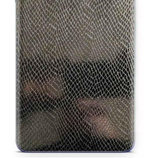 Folia naklejka skórka strukturalna na TYŁ do Samsung Galaxy Tab J -  Skóra Węża Czarna - apgo SKINS apgo
