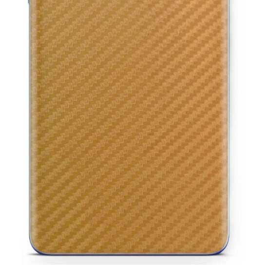 Folia naklejka skórka strukturalna na TYŁ do Samsung Galaxy Tab S3 9.7 -  Carbon Złoty - apgo SKINS apgo