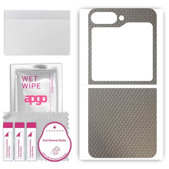 Folia naklejka skórka strukturalna na TYŁ do Samsung Galaxy Z Flip 6 -  Aluminium krople - apgo SKINS apgo