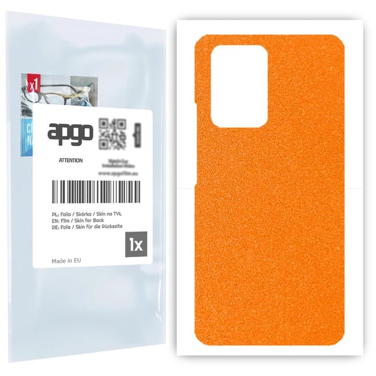 Folia naklejka skórka strukturalna na TYŁ do Xiaomi 11T -  Pomarańczowy Pastel Matowy Chropowaty Baranek - apgo SKINS apgo