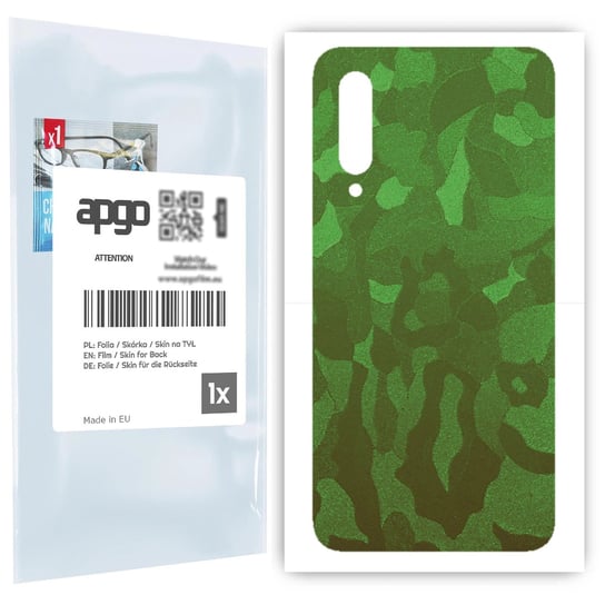 Folia naklejka skórka strukturalna na TYŁ do Xiaomi Mi 9 -  Moro | Camo Zielony - apgo SKINS apgo