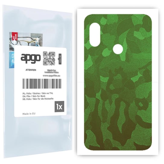 Folia naklejka skórka strukturalna na TYŁ do Xiaomi Mi A2 Lite (Redmi 6 Pro) -  Moro | Camo Zielony - apgo SKINS apgo