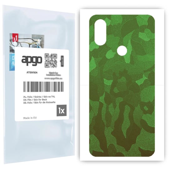 Folia naklejka skórka strukturalna na TYŁ do Xiaomi Mi A2 (Mi 6X) -  Moro | Camo Zielony - apgo SKINS apgo