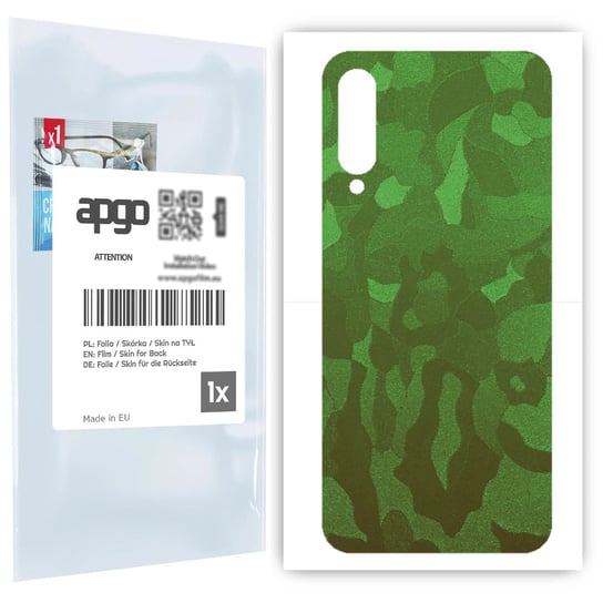 Folia naklejka skórka strukturalna na TYŁ do Xiaomi Mi A3 -  Moro | Camo Zielony - apgo SKINS apgo