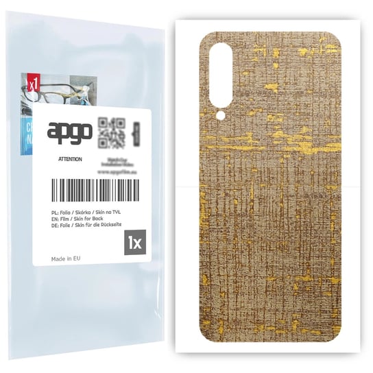 Folia naklejka skórka strukturalna na TYŁ do Xiaomi Mi A3 -  Tkanina Vintage - apgo SKINS apgo