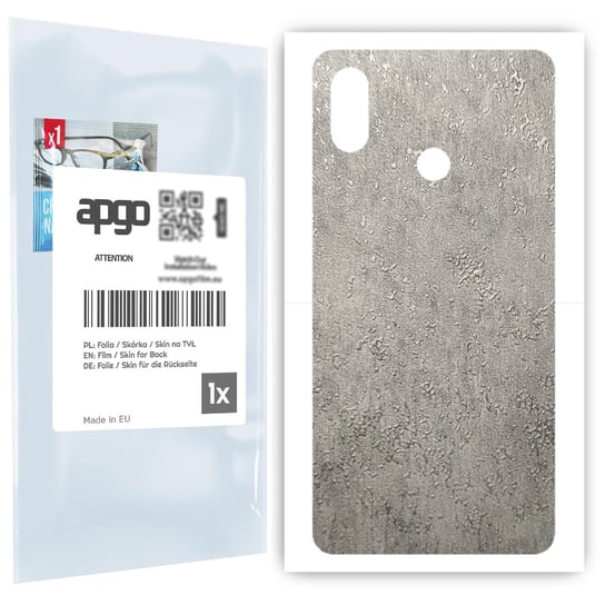 Folia naklejka skórka strukturalna na TYŁ do Xiaomi Mi Max 3 -  Beton - apgo SKINS apgo