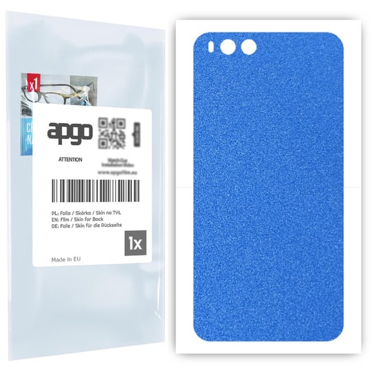 Folia naklejka skórka strukturalna na TYŁ do Xiaomi Mi Note 3 -  Niebieski Pastel Matowy Chropowaty Baranek - apgo SKINS apgo