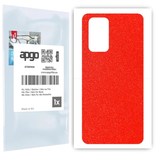 Folia naklejka skórka strukturalna na TYŁ do Xiaomi Redmi Note 10 Pro Max -  Czerwony Pastel Matowy Chropowaty Baranek - apgo SKINS apgo