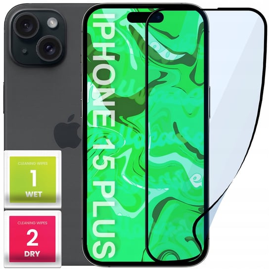 Folia Ochronna Do Apple Iphone 15 Plus Szkło Pełne Na Cały Ekran 5D 9H Apple
