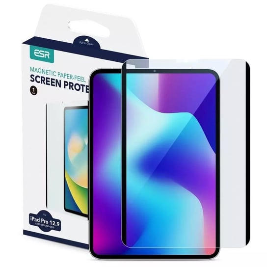 FOLIA OCHRONNA ESR PAPER FEEL MAGNETIC IPAD PRO 12.9 2020 / 2021 / 2022 MATTE CLEAR 4kom.pl