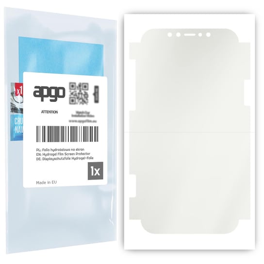 Folia ochronna hydrożelowa MATOWA na EKRAN+BOKI do Apple iPhone 12 Pro - apgo Hydrogel Matte 5D Full Glue apgo