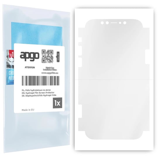 Folia ochronna hydrożelowa na EKRAN+BOKI do Apple iPhone 12 - apgo Hydrogel 5D Full Glue apgo