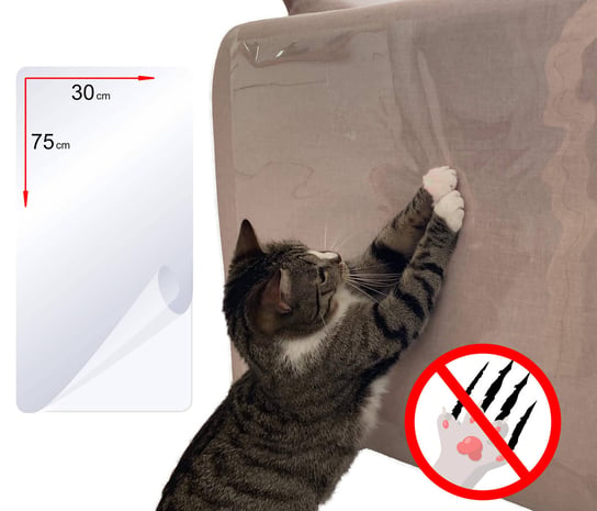 Folia ochronna meble kanapę duża 30x75cm naklejka anty drapak przed kotem STAMAL