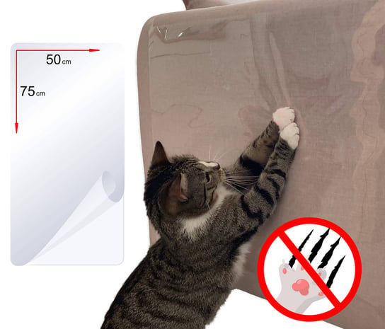 Folia ochronna meble kanapę duża 50x75cm naklejka anty drapak przed kotem STAMAL