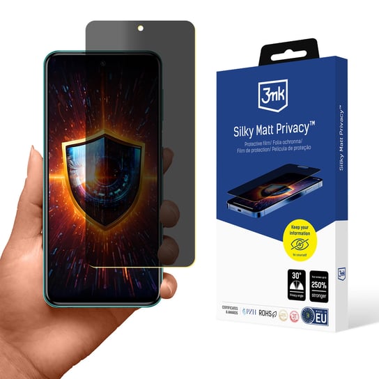 Folia prywatyzująca na ekran Xiaomi Redmi Note 9 Pro 4G - 3mk Matt Privacy 3MK