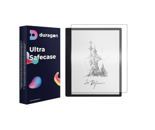 Folia silikonowa Duragon, kompatybilna z BOOX Tab Ultra , zestaw w komplecie, antyodcisk, silikon matowy Boox