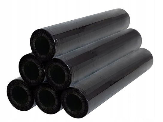 Folia stretch czarna BEZTUBOWA 7,2 kg netto stretch czarny (6 rolek) inna (Inny)