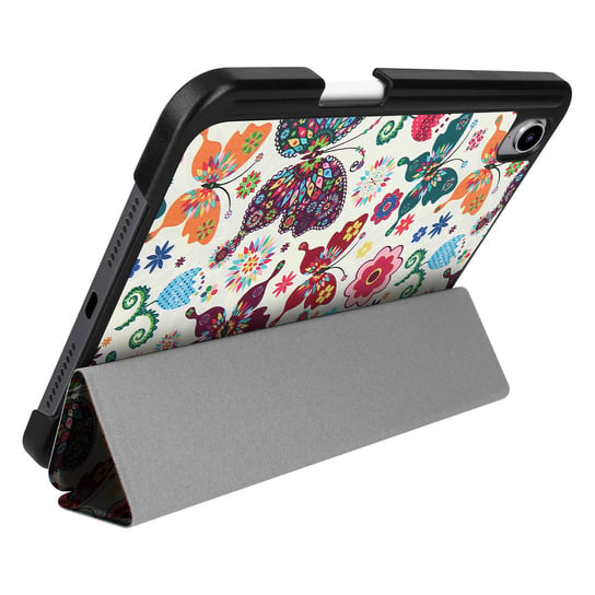 Folio Case Butterflies iPad Mini 2021 Wielopozycyjny uchwyt na wideo i klawiaturę Avizar