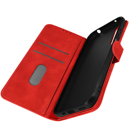 Folio HTC Desire 22 Pro Etui z podstawką wideo Magnetyczna zakładka Czerwona Avizar