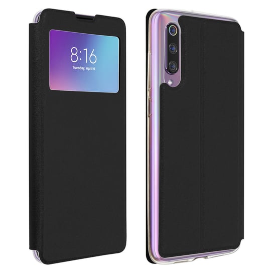 Folio Xiaomi Mi 9 Etui z okienkiem i uchwytem na kartę Podstawka wideo – czarna Avizar