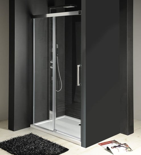 FONDURA drzwi prysznicowe przesuwne 1100mm, szkło czyste Inna marka