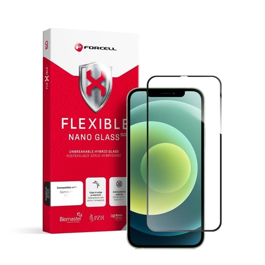 Forcell Flexible 5D - szkło hybrydowe do iPhone 12/12 Pro czarny Forcell