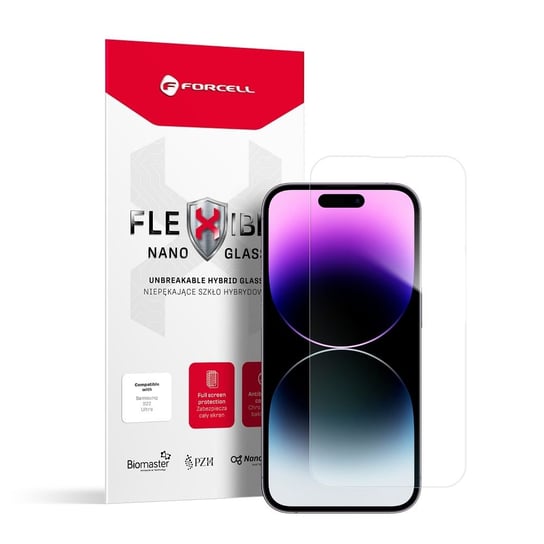 Forcell Flexible Nano Glass - szkło hybrydowe do iPhone 14 Pro Forcell
