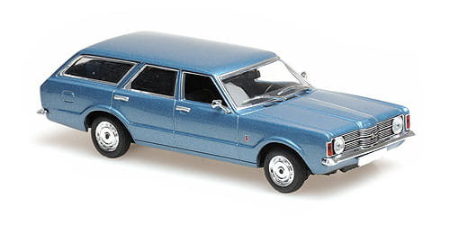 Modèle Réduit FORD Taunus 1970 Bleu Métallisé - Minichamps 1:43, Neuf Et Détaillé