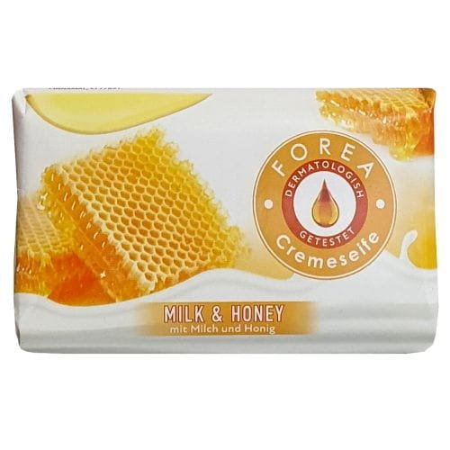 Forea Cremeseife Milk & Honey, Mydło w kostce, 150g Forea