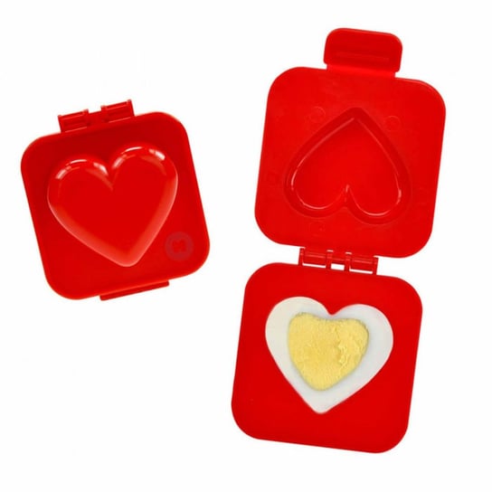 Foremka do jajek w kształcie serca MUSTARD Heart, czerwona, 7x8,1x4,1 cm Mustard